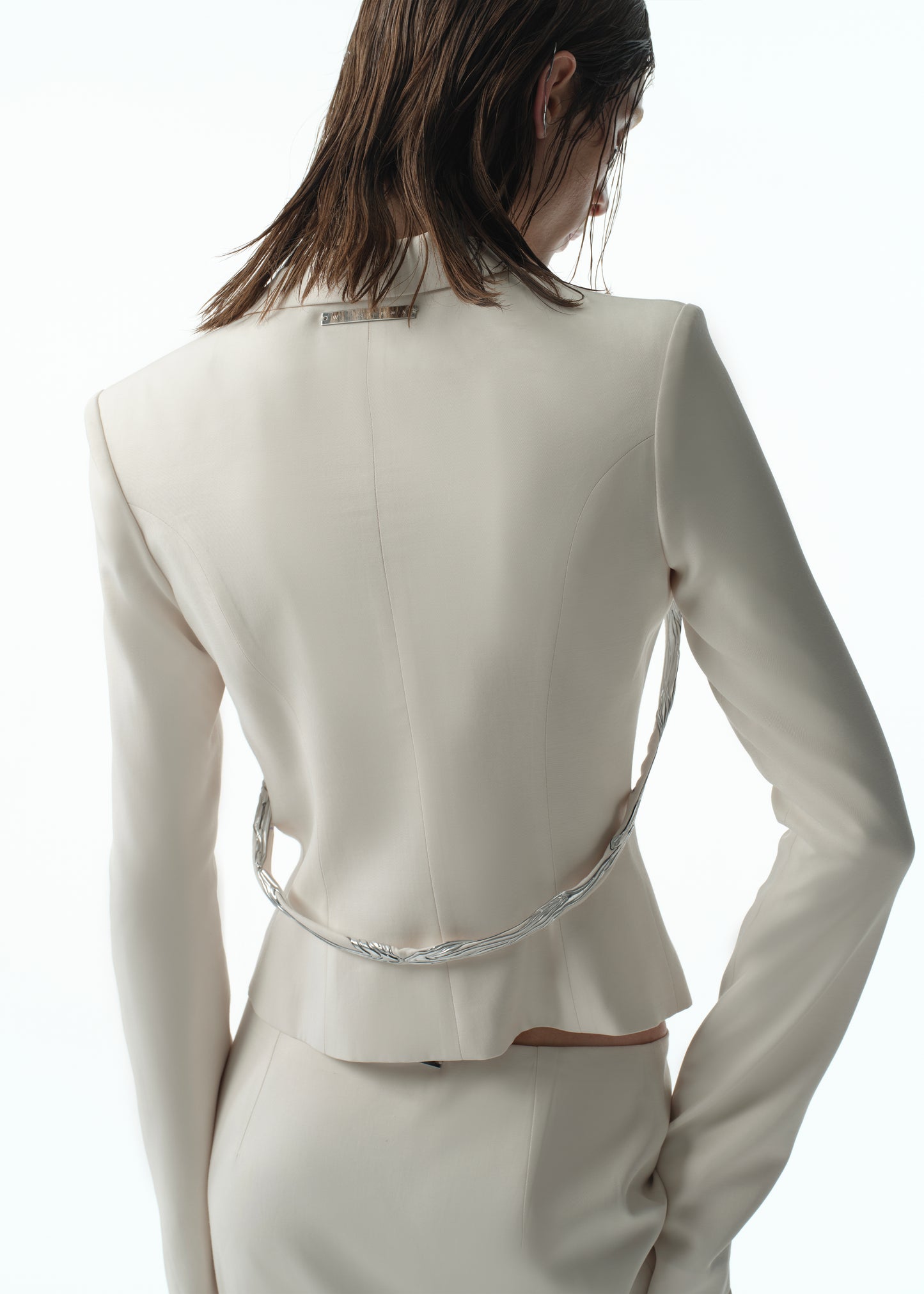 Suit Jacket with Metal Straps